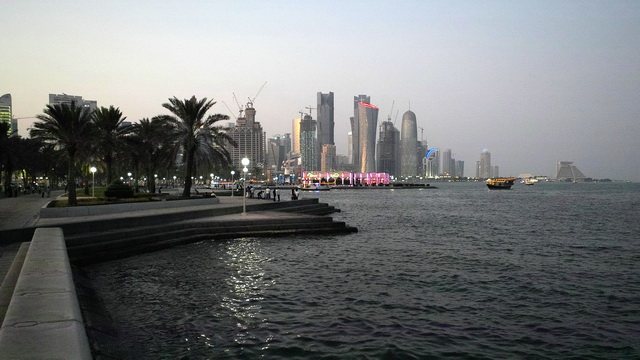 View from the Doha corniche